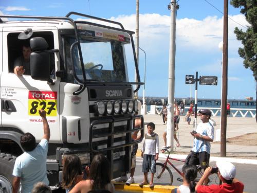 otro camion de apoyo del Dakar en Madryn