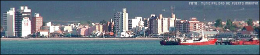 Puerto Madryn desde el mar.